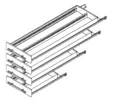 Shoptec Fiókok hosszméret választékát bemutató ábra
