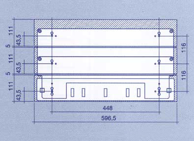 Shoptec HUWIL Fiókméretek 596mm széles 111 mm magassággal
