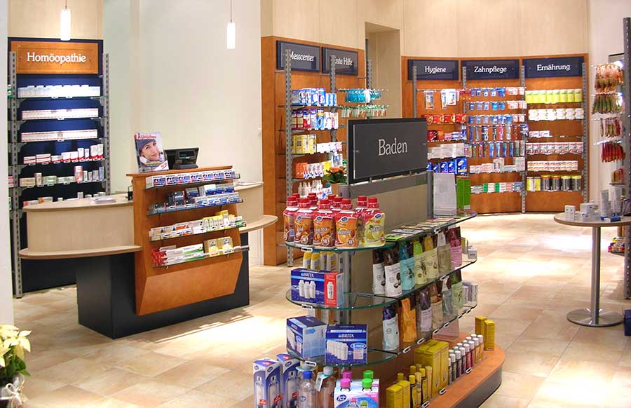 Shoptec Gyógyszertárak berendezése